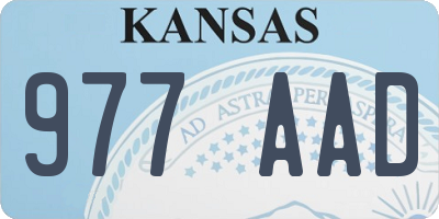 KS license plate 977AAD