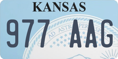 KS license plate 977AAG