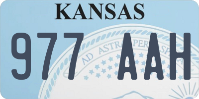 KS license plate 977AAH