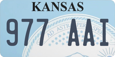 KS license plate 977AAI