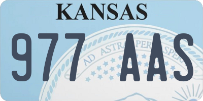 KS license plate 977AAS