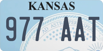 KS license plate 977AAT