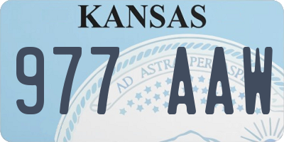 KS license plate 977AAW