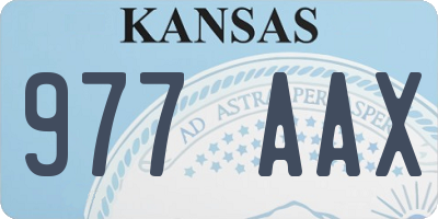 KS license plate 977AAX