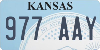 KS license plate 977AAY