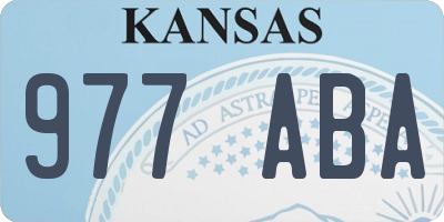 KS license plate 977ABA