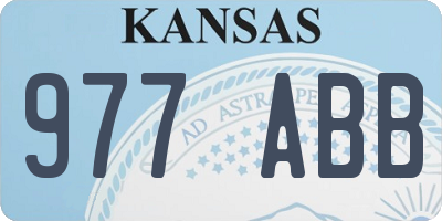 KS license plate 977ABB