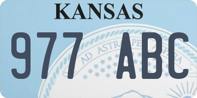 KS license plate 977ABC