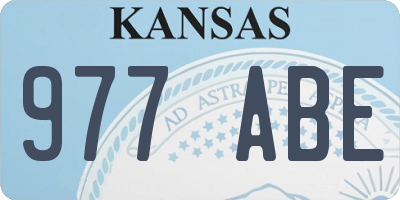 KS license plate 977ABE