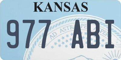 KS license plate 977ABI
