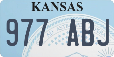 KS license plate 977ABJ