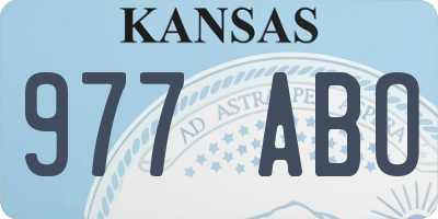 KS license plate 977ABO