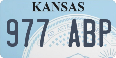 KS license plate 977ABP
