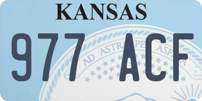 KS license plate 977ACF