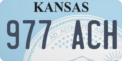 KS license plate 977ACH