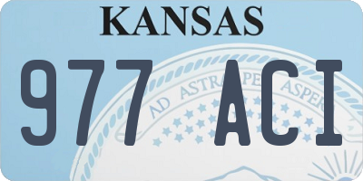 KS license plate 977ACI