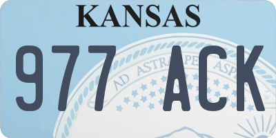 KS license plate 977ACK