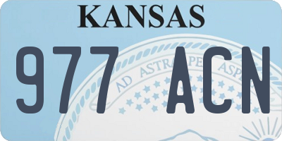 KS license plate 977ACN