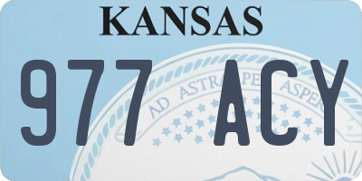 KS license plate 977ACY