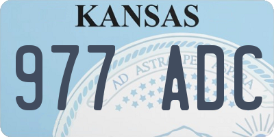KS license plate 977ADC