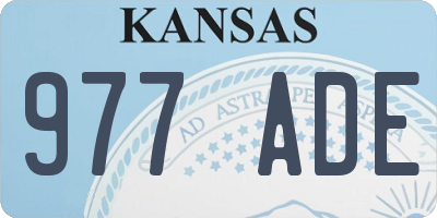 KS license plate 977ADE