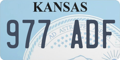 KS license plate 977ADF