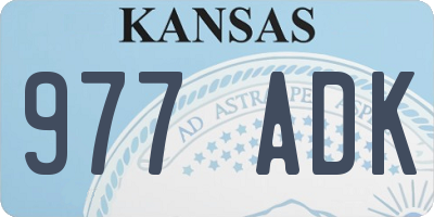 KS license plate 977ADK