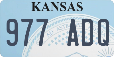 KS license plate 977ADQ