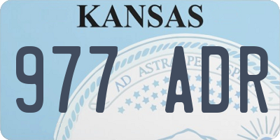 KS license plate 977ADR