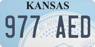 KS license plate 977AED