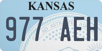KS license plate 977AEH