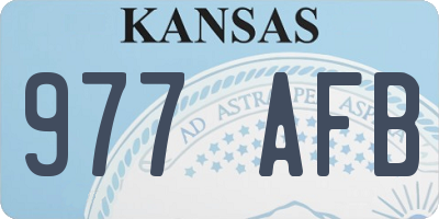 KS license plate 977AFB