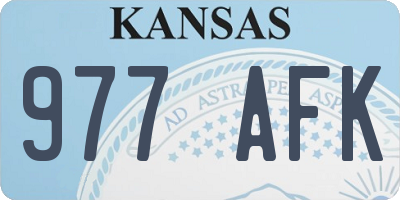 KS license plate 977AFK