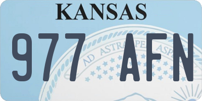 KS license plate 977AFN