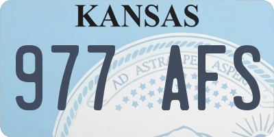 KS license plate 977AFS