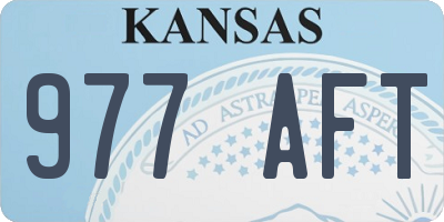 KS license plate 977AFT