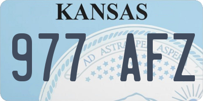 KS license plate 977AFZ