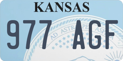 KS license plate 977AGF