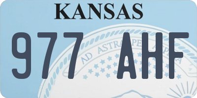 KS license plate 977AHF