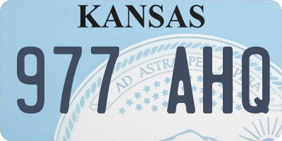 KS license plate 977AHQ