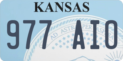 KS license plate 977AIO