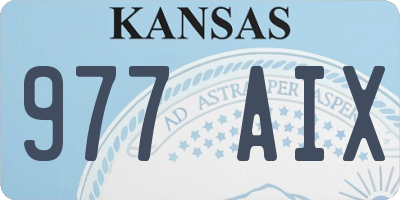 KS license plate 977AIX