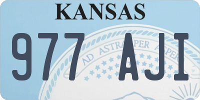 KS license plate 977AJI