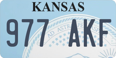 KS license plate 977AKF