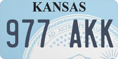 KS license plate 977AKK