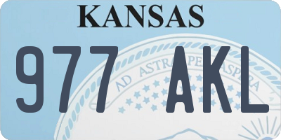 KS license plate 977AKL