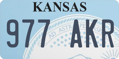 KS license plate 977AKR