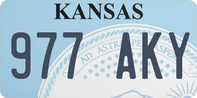 KS license plate 977AKY