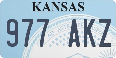 KS license plate 977AKZ