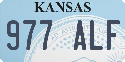 KS license plate 977ALF